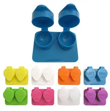 Deep Well Flip-top Contact Lens Cases (Mixed Colors, 6)