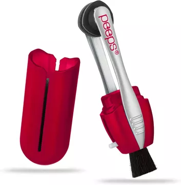 Eyeglass Lens Cleaner - Efficient and Durable Carbon Microfiber Technology (Soft Touch Red)