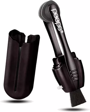 Eyeglass Lens Cleaner - Efficient and Durable Carbon Microfiber Technology (Soft Touch Black)