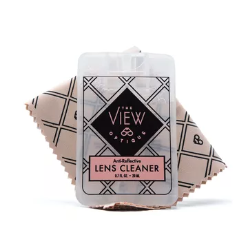 0.7oz Square Lens Cleaner & Microfiber Cleaning Cloth with Clip case